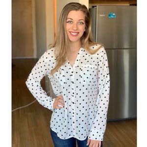 Polka-dot Button Down
